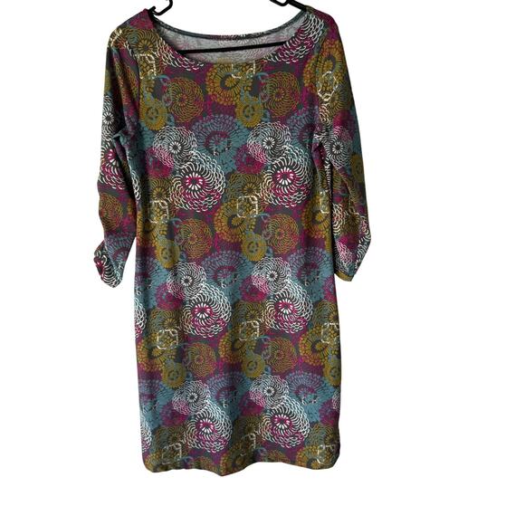 Soybu Dress Womens Medium Multicolor Floral 3/4 Sleeve Stretch Outdoor - Picture 1 of 10
